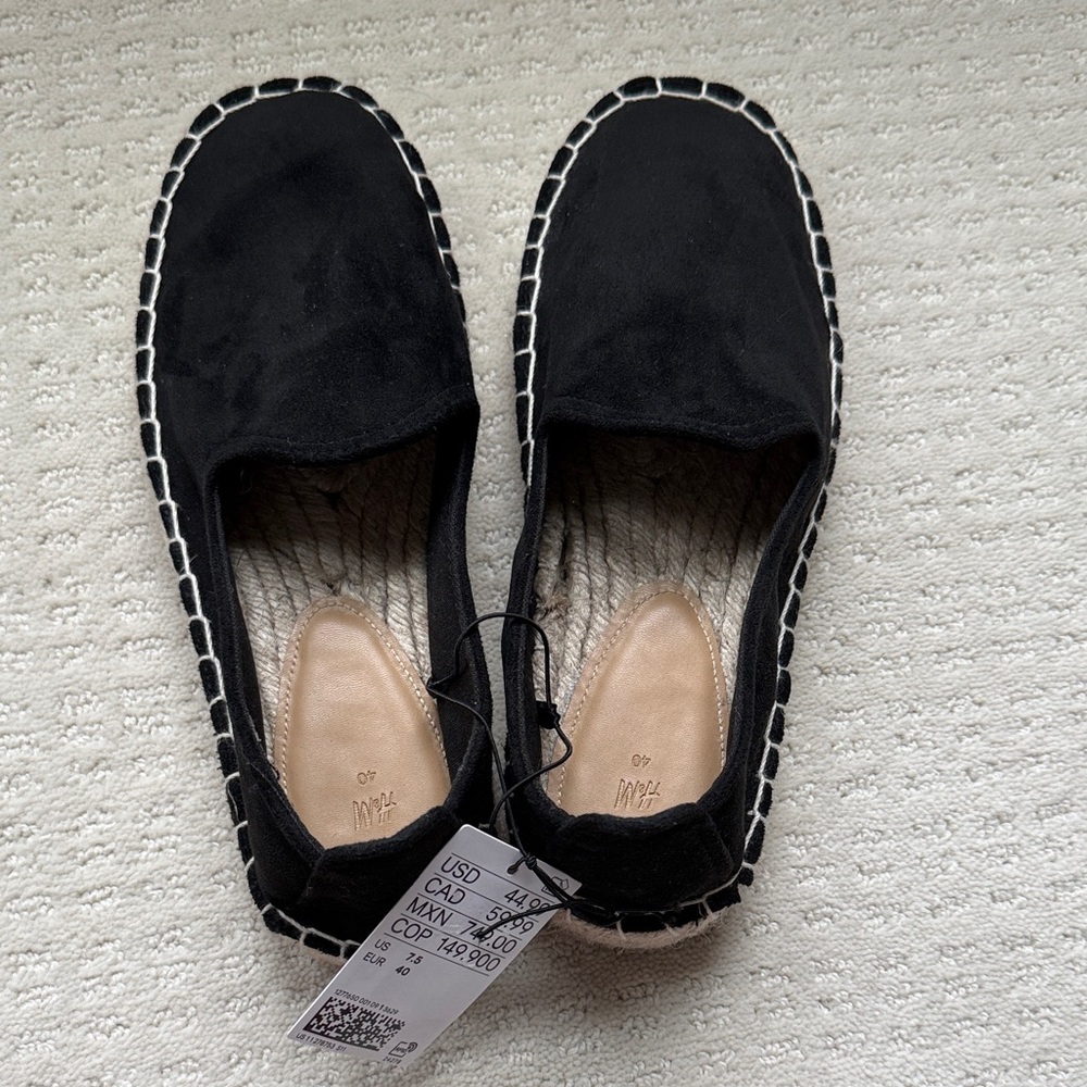 Black Espadrille unisex Flats H&M